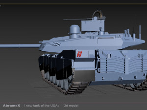 AbramsX new tank USA 3D मॉडल