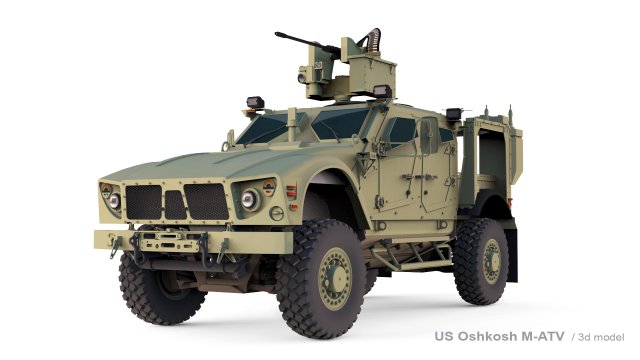 US Oshkosh M-ATV 3D Model .c4d .max .obj .3ds .fbx .stl .blend 