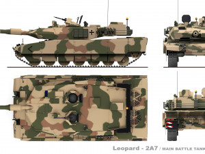 Leopard 2A7 3D Model