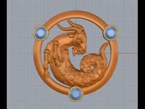pendant zodiac 3Dモデル