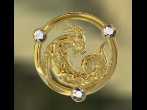 pendant zodiac 3Dモデル