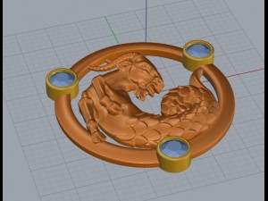 pendant zodiac 3Dモデル