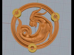 pendant zodiac 3D Model