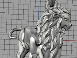 lion pendant Modèle 3D