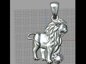 lion pendant 3D 模型