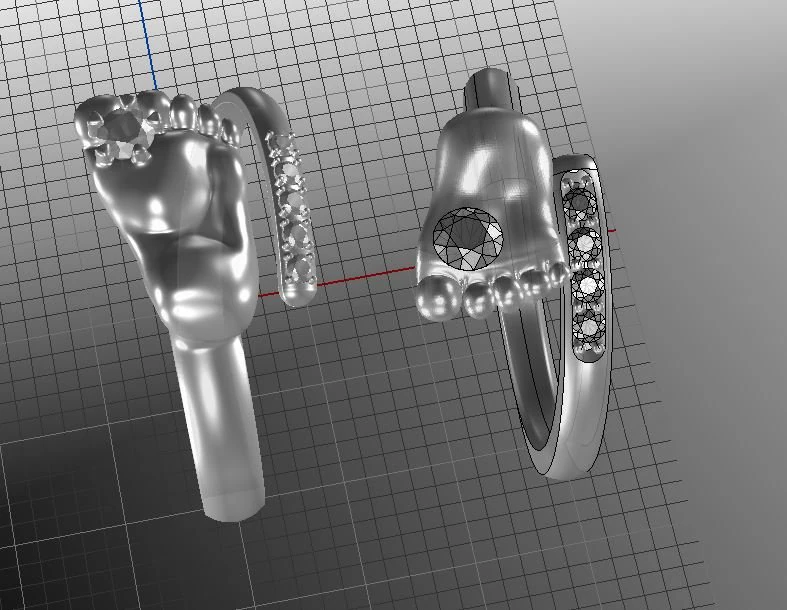 jewellery ring 3D Model .c4d .max .obj .3ds .fbx .stl .blend 