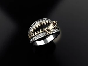 pierścionek jubilerski Model 3D