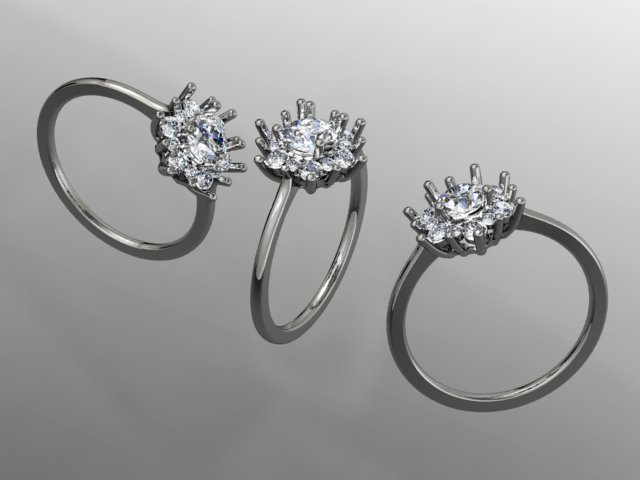 jewellery ring 3D 모델 .c4d .max .obj .3ds .fbx .stl .blend 