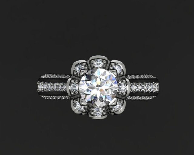 jewellery ring 3D Model .c4d .max .obj .3ds .fbx .stl .blend 