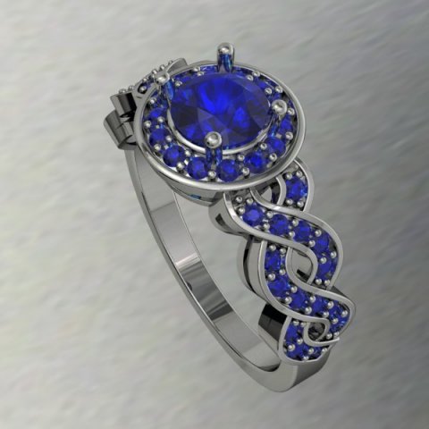 jewellery ring 3D Модель .c4d .max .obj .3ds .fbx .stl .blend 