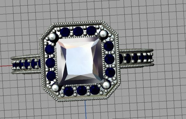 jewellery ring 3D Model .c4d .max .obj .3ds .fbx .stl .blend 