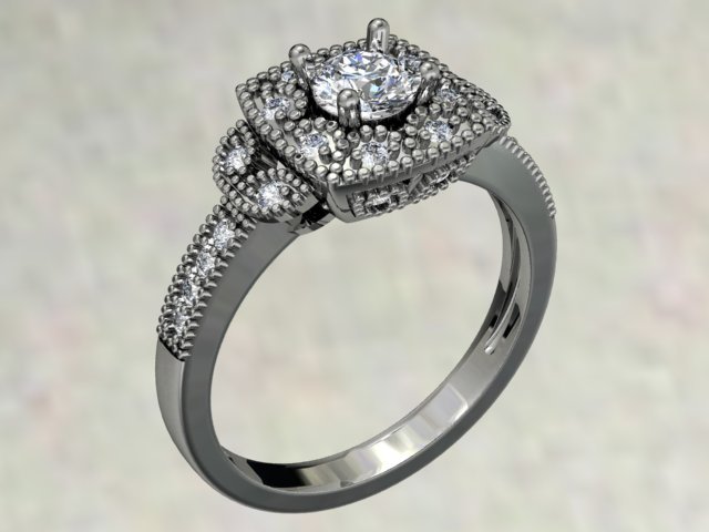 jewellery ring 3D Model .c4d .max .obj .3ds .fbx .stl .blend
