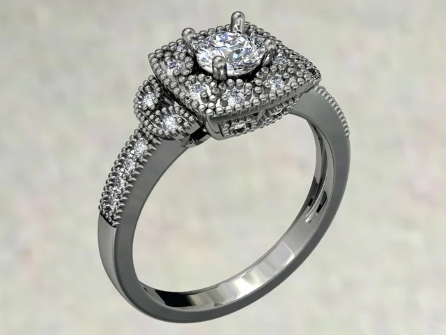 jewellery ring 3D Model .c4d .max .obj .3ds .fbx .stl .blend 