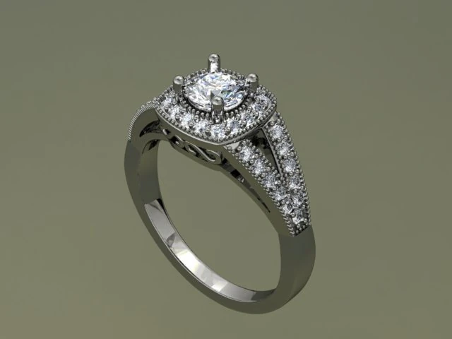 jewellery ring 3D Model .c4d .max .obj .3ds .fbx .stl .blend 