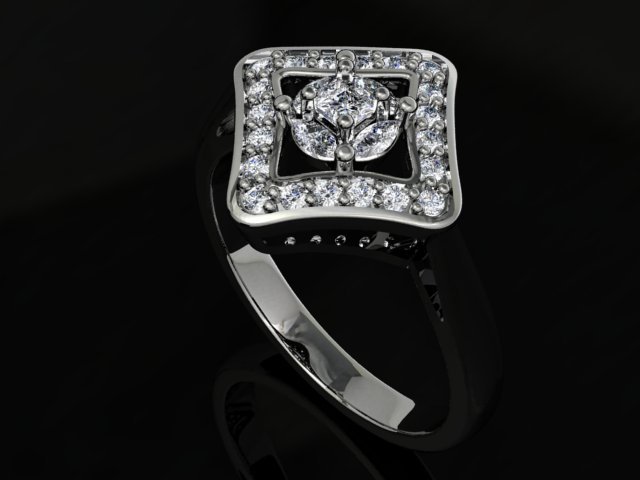 jewellery ring 3D Модель .c4d .max .obj .3ds .fbx .stl .blend 