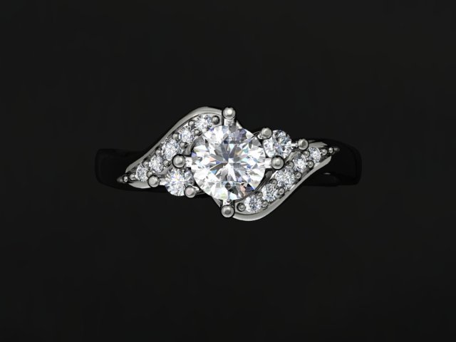 jewellery ring 3D Модель .c4d .max .obj .3ds .fbx .stl .blend 