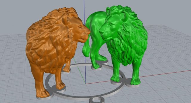 lion round 3D 模型 .c4d .max .obj .3ds .fbx .stl .blend 