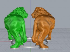 lion round 3D 模型