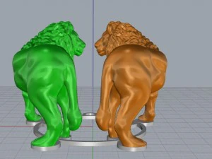 lion round 3D Model