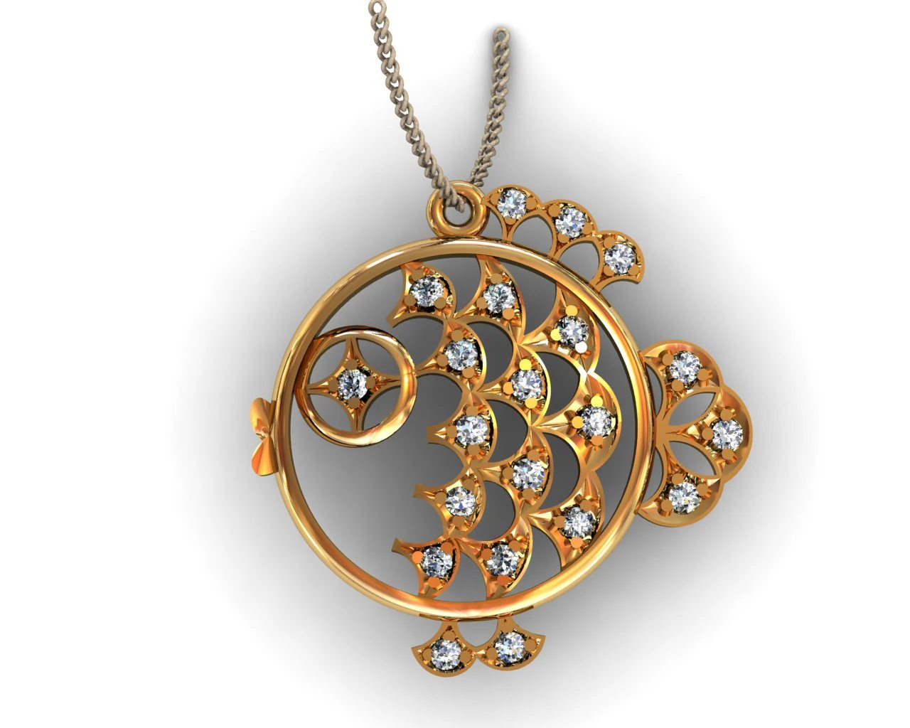 fish pendant 3D Print Model .c4d .max .obj .3ds .fbx .stl .blend 
