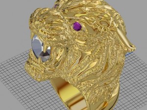 tiger ring 3D 프린트 모델