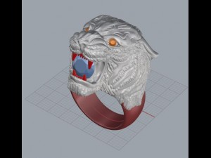 tiger ring 3D 프린트 모델