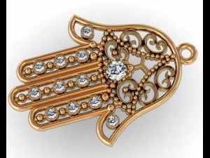 hand pendant hamsa 3D प्रिंट मॉडल