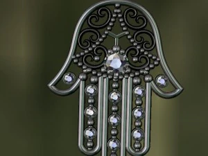 hand pendant hamsa 3D Print Model