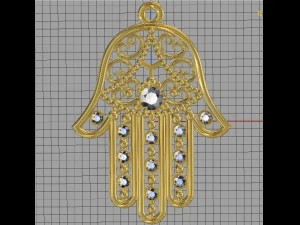 hand pendant hamsa 3D Print Model