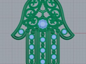 hand pendant hamsa Modèles 3D en vedette