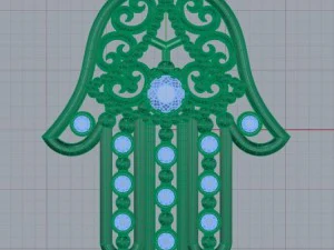 hand pendant hamsa 3D Print Model