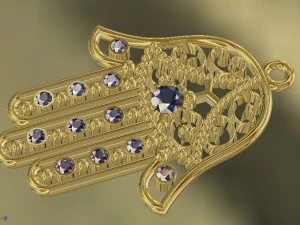 hand pendant hamsa 3D Print Model