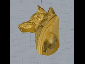 wolf head 3D Baskı Modeli