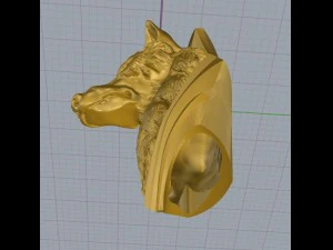 wolf head 3D Print Model