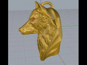 wolf head 3D Print Model