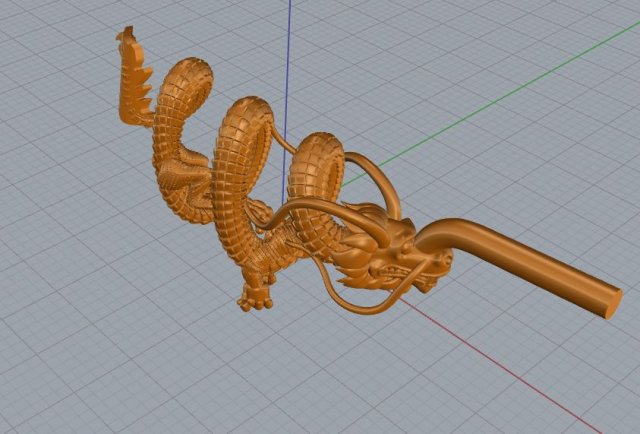 dragon necklace Model 3D .c4d .max .obj .3ds .fbx .stl .blend 