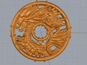 drakon jewellery pendant 3D 打印模型