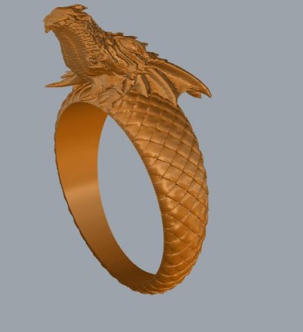 dragon ring 3D-Druckmodell .c4d .max .obj .3ds .fbx .stl .blend 