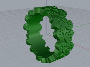 jewellery ring skull 3D Baskı Modeli