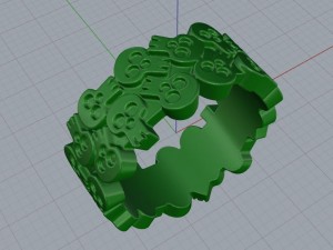 jewellery ring skull 3Dプリントモデル