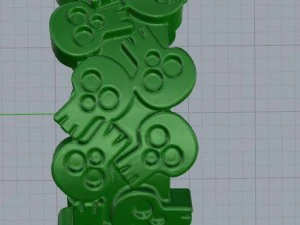 jewellery ring skull 3D Print Model