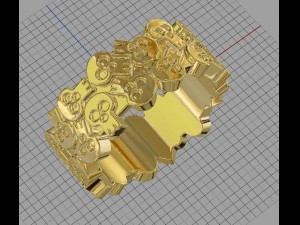 jewellery ring skull 3Dプリントモデル