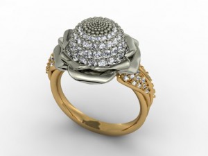 ring jewel flower 3D Print Model