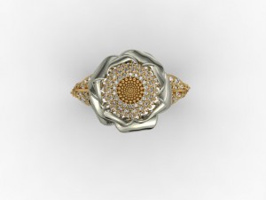 ring jewel flower 3D Print Model