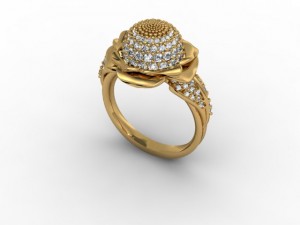 ring jewel flower 3D Print Model