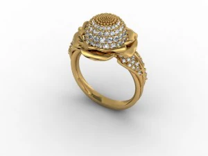 ring jewel flower 3D Print Model