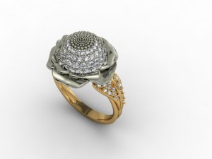 ring jewel flower 3D Print Model