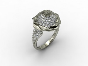 ring jewel flower 3D Print Model