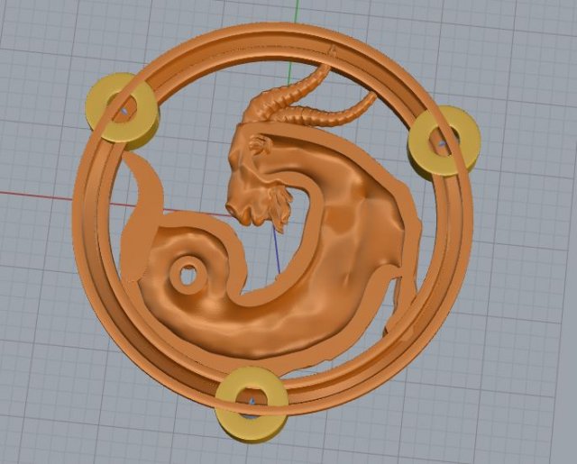 capricorn zodiac Model Cetak 3D .c4d .max .obj .3ds .fbx .stl .blend 