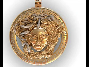 pingente medusa versace Modelo de Impressão 3D